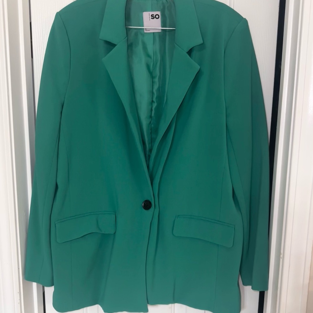 Kohl’s SO Women's Vibrant Green Suit Jacket